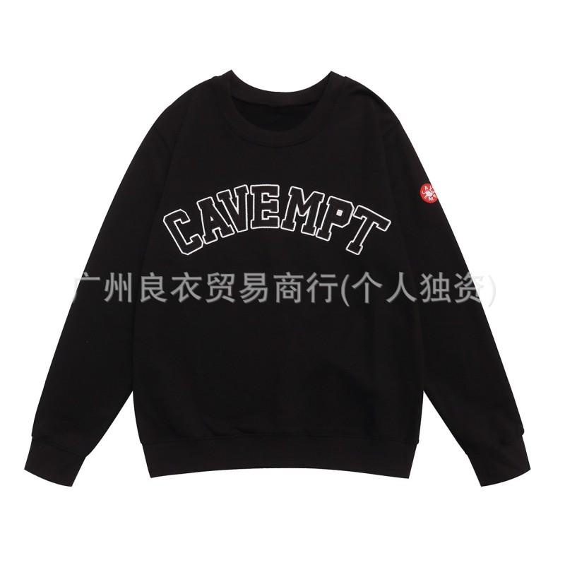 Unisex Oversized Hoodie With Abstract Face Embroidery Print Cotton Sweatshirt Fall