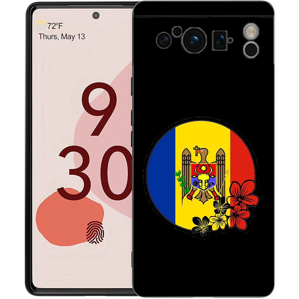 Für Google Pixel 10 Pro Handyhülle Pixel 9 Pro XL TPU Hülle Pixel 8 Pro 9A 8A 7A 7 6A 6 Pro Weiche Abdeckung Moldawische Flagge