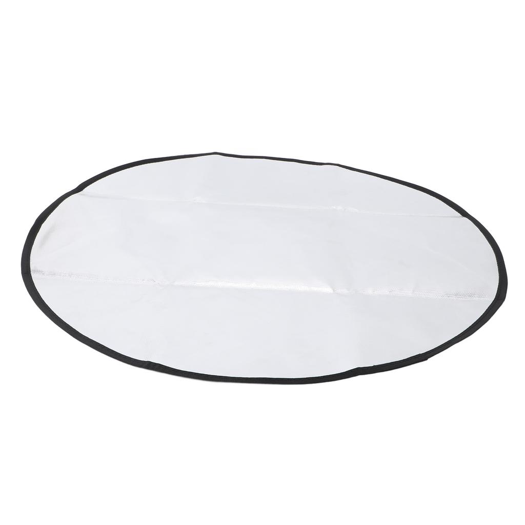 Covoraș rotund de 36 de inci pentru exterior, sub grătar, rezistent la foc, pad pentru grătar, rezistent la ulei, impermeabil, rezistent la căldură, pentru interior, covoraș pentru vatră