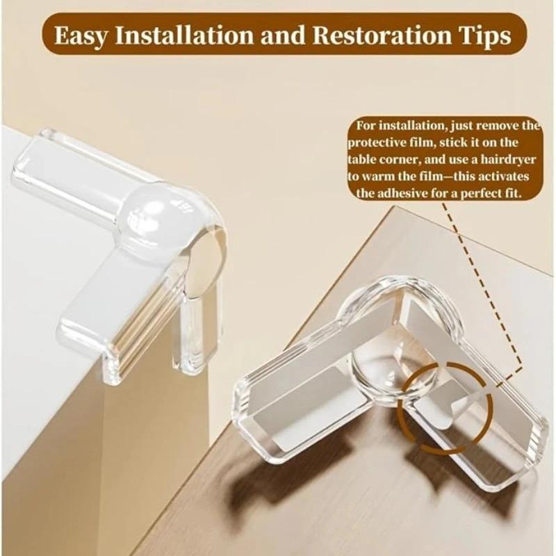 Baby Safety Silicone Kids Proofing Edge Protector Soft Transparent Children Anti Collision Table Corner Edge Protection Cover