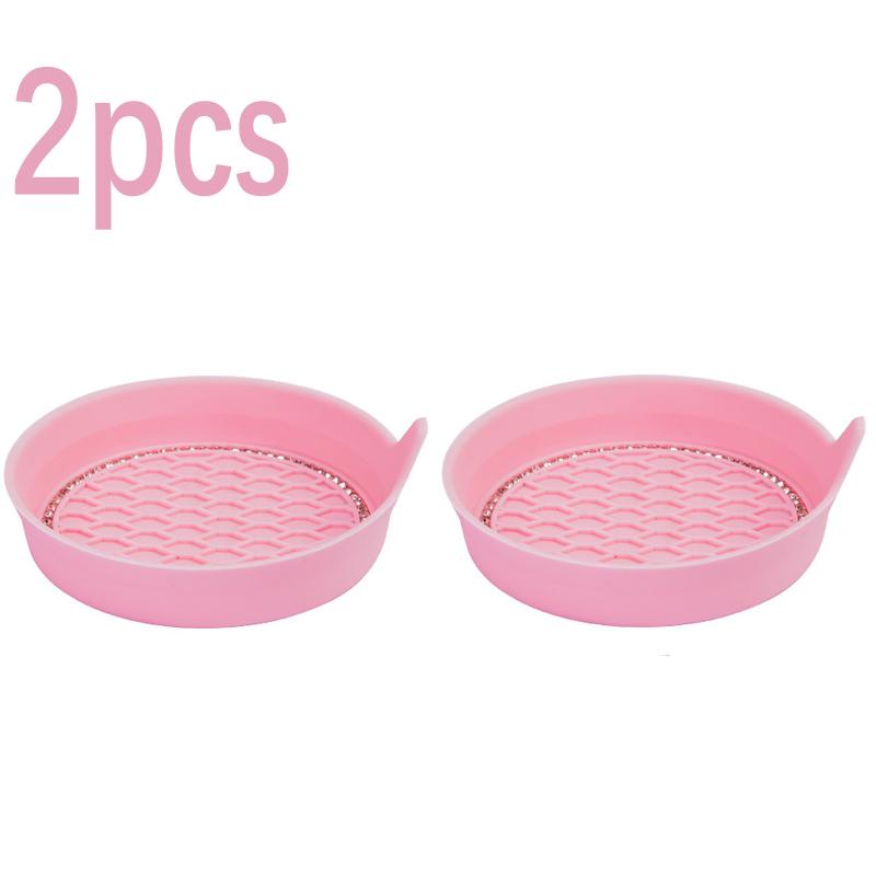 2PCs Car Carbon Fiber Coaster Non-slip Water Cup Pad Car Slot Gadgets Mat Silica Pad Cup Holder Car Interior Accessories Decal