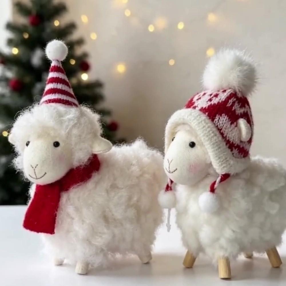 Cute Little Lamb Hanging Pendant Creative New Year Xmas Decoration Soft Sheep Doll Party Decor