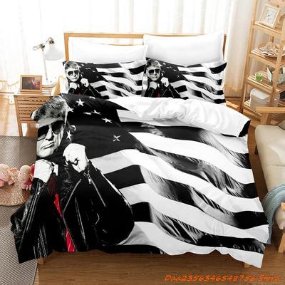 USA Trump Bedding Set Single Twin Full Queen King Size Bed Set Aldult Kid Bedroom Duvetcover Sets 3D Print Anime Bed Sheet Set