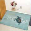 Beach Ocean Turtle Welcome Doormat Coastal Nautical Outdoor Indoor Mat Entry Rug for House Polyester Welcome Mat Sign