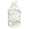 Round Iron Birdcage Candle Holder Metal Construction Hanging Candle Holder  Dining Table