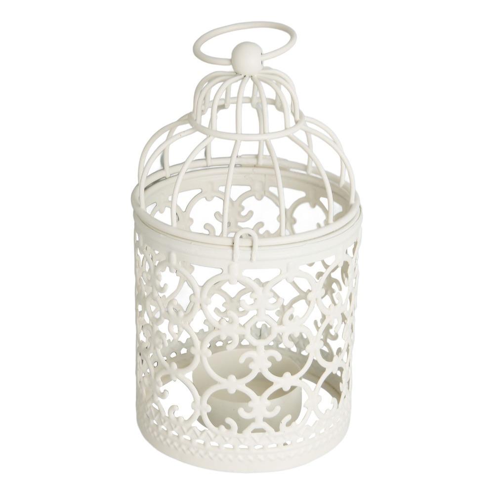 Round Iron Tealight Lantern Metal Construction Hanging Candle Holder  Dining Table