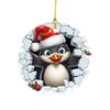 Acrylic Christmas Round Pendants 2D 2D Acrylic Hanging Ornaments  Merry Christmas