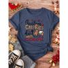 Christmas Fun Short Sleeves, Gingerbread Man Hut, Ins Style Cute Simple Large Size Slim Top