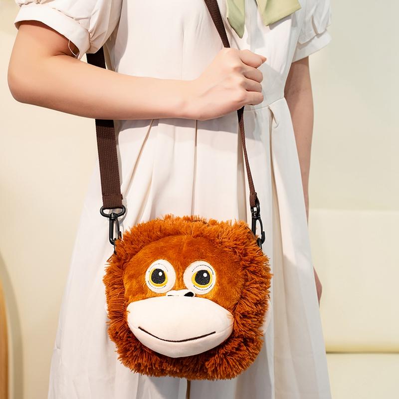Simulation Punch Monkey Orangutan Doll Stuffed Bag Animals Plush Long Arm Monkey Toys Soft Anime Decor Boys Girls Birthday Gifts