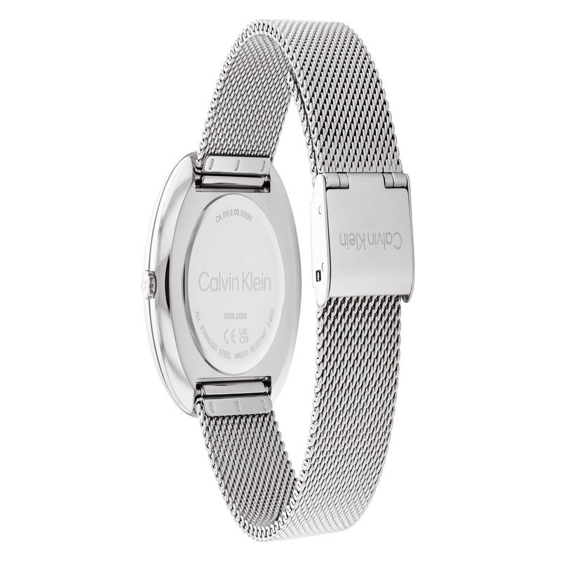 CALVIN KLEIN / watch quartz movement stainless steel strap 36.6mm silver dial women's watch fluctuating style fashionable waterproof 25200245-gj