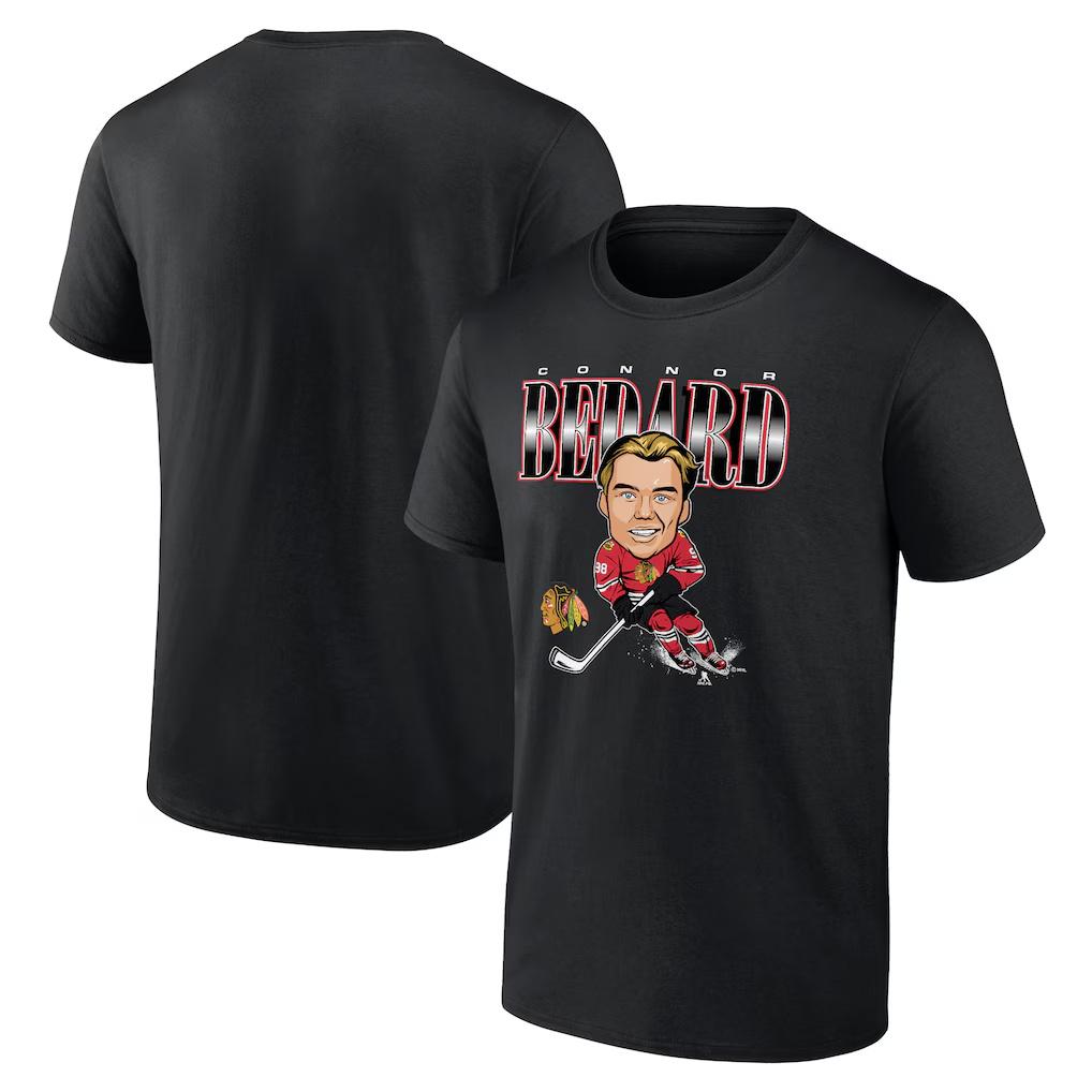 

Коннор Бедард Чикаго Блэкхокс Fanatics Имя Номер Короткий рукав Футболка Мужская и Женская Удобная Повседневная Мягкая Большого размера S