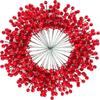 50Pcs Realistic PVC Berries Branches Bendable Iron Stems For Christmas Tree Wreath Table Display Wedding Centerpieces