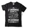 Patriotic T Shirts 2nd Amendment Shirts for Men Vintage USA Flag  Pro Gun Tee