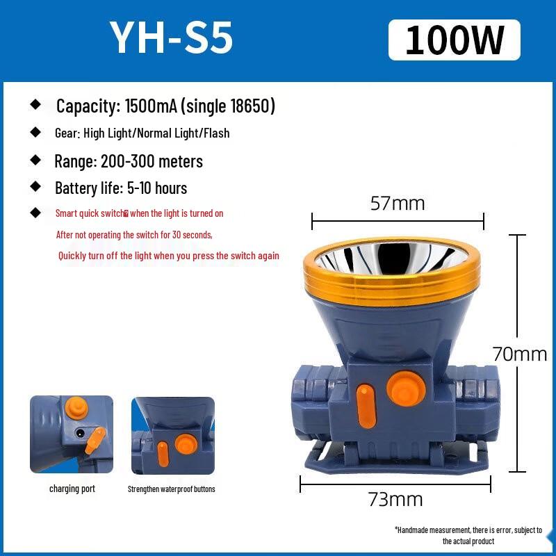 

UOSULED S5 Waterproof Outdoor USB Rechargeable LED Headlamp