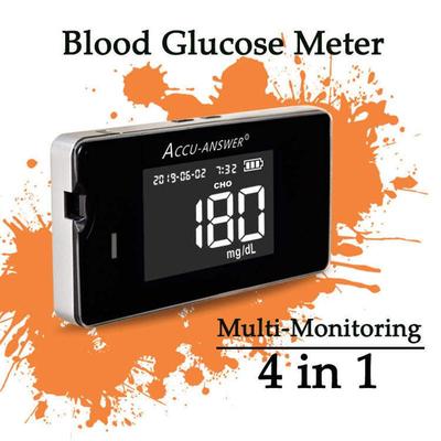 Accu Answer Cholesterol, Blood Glucose, Uric Acid, Hemoglobin 4-in-1 Instrument with Test Paper