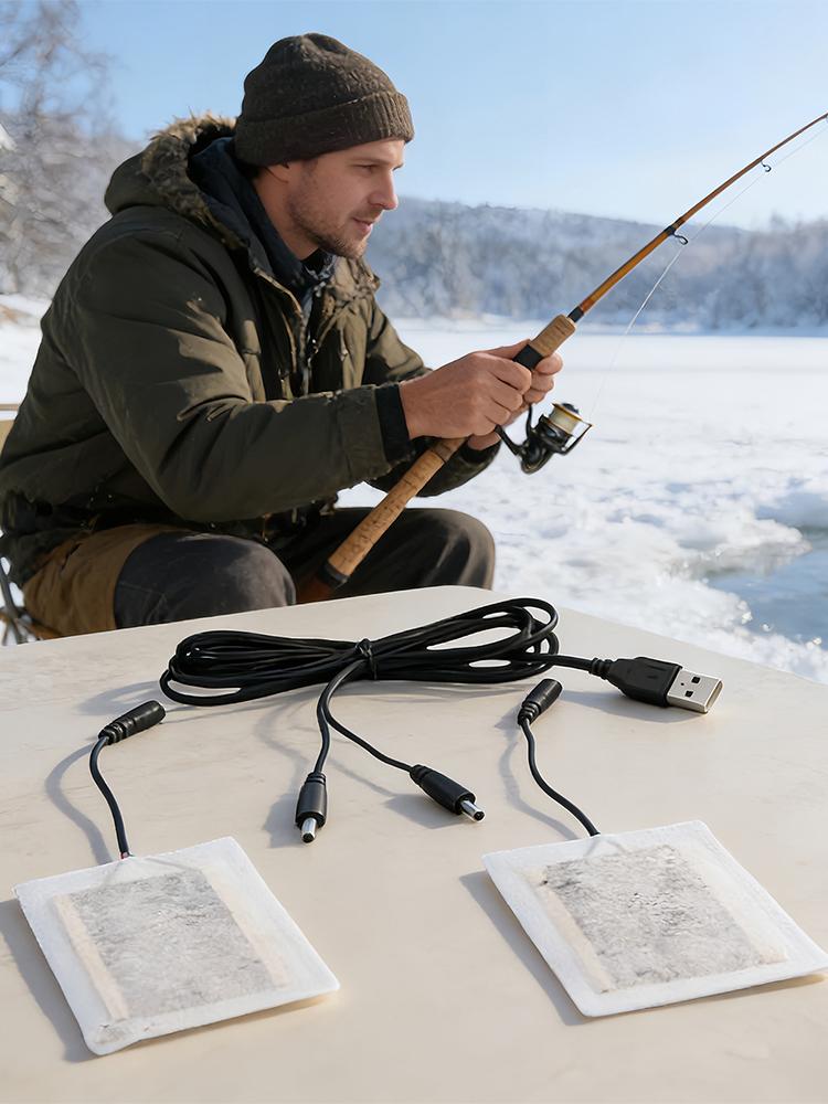 Heating Pad for Gloves 5V Winter Hand Warming Supplies Electric Hand Heating Pad for Home Office Gamers Photographers Hikers