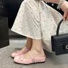 Fashion Summer Women Cover Toe Mules Slippers Fashion Butterfly-knot Slide Ladies Elegant Dress Slip On Shoes
