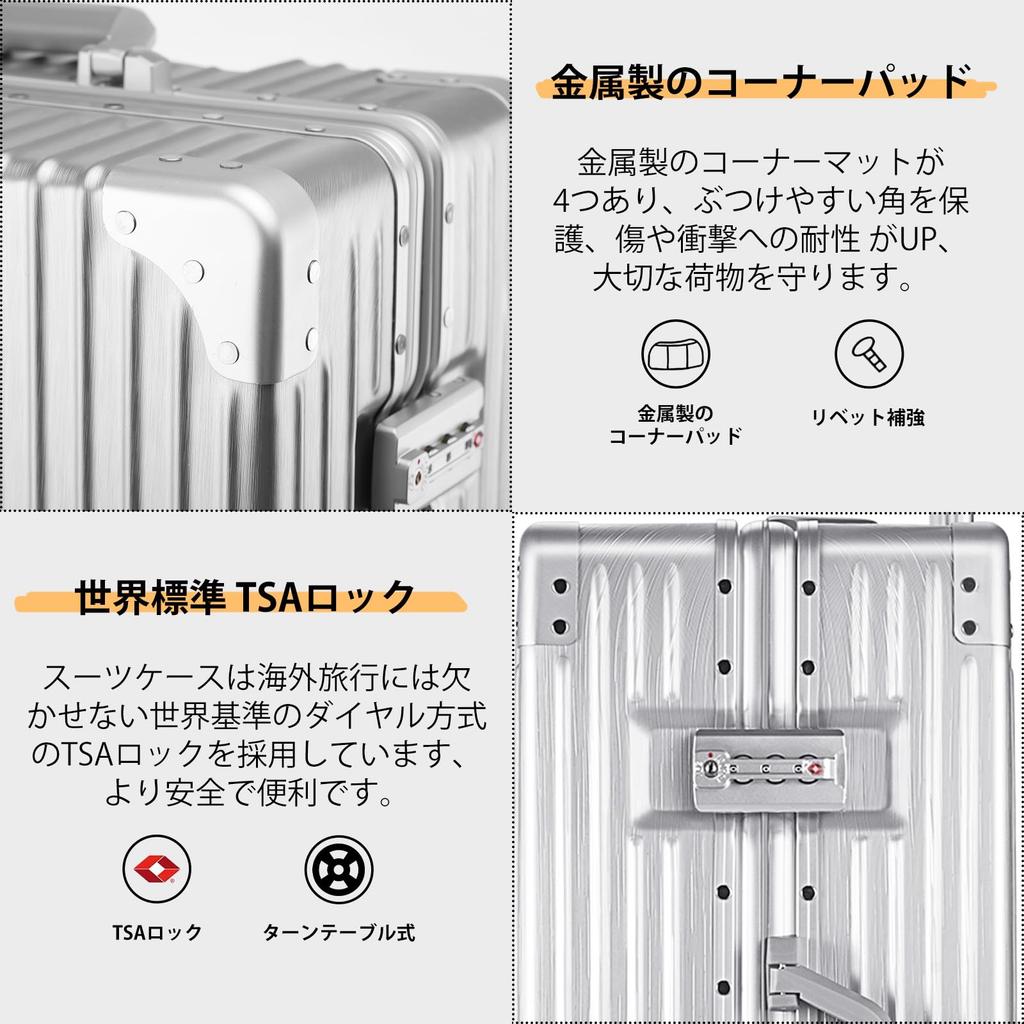 Aluminiumrahmen Carry Carry TSA Ultra Large Double 360 Degree Business School Trips XL [SupTrip] Handgepäckkoffer, Typ, Koffer, Tasche, Groß, Stoßfest,