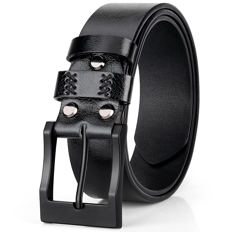 

[maikun] belt men s big size casual leather business gentleman belt black belt for men 105