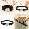 Womens Fashionable Casual Belt With Smooth Egg Shaped Buckle For Looks Daily
