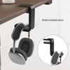 Space Saving Headphone Stand with NonSlip Pad Rotating Arm for Desks, 360°Rotating Hook for Tidy Desk Setups Hanger