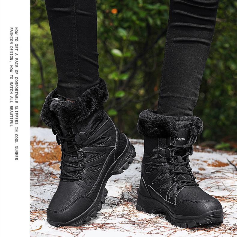 Женские зимние бархатные зимние ботинки — фото 12