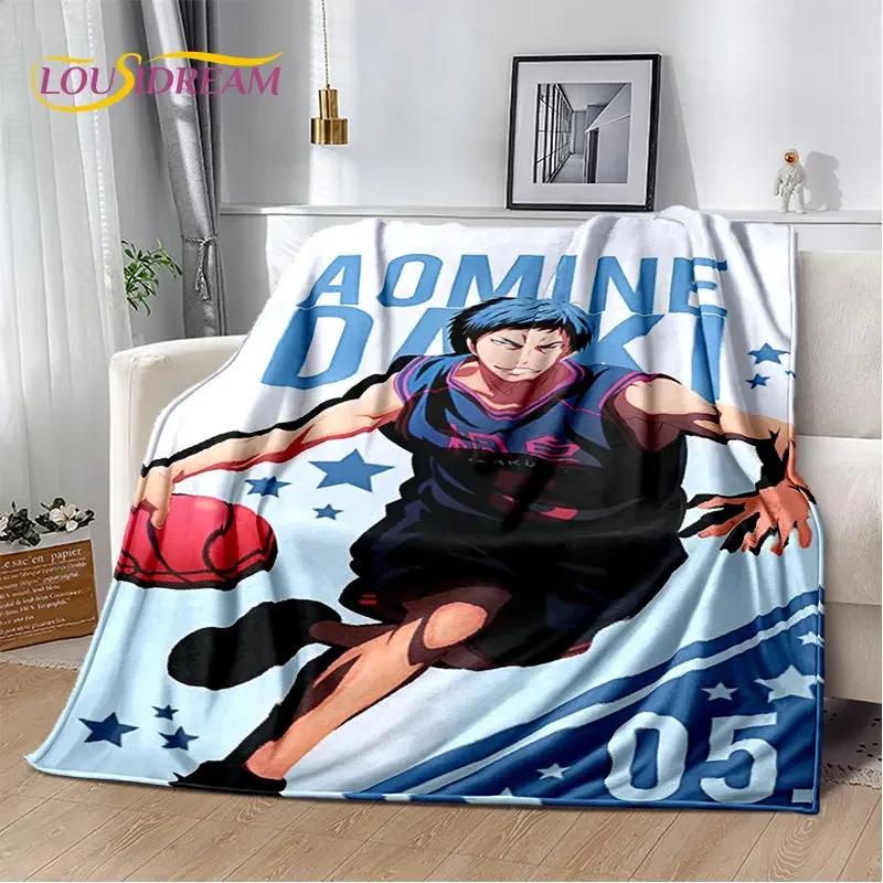 Kuroko'nun Basketbol Anime Karikatür Yumuşak Peluş Battaniye, Flanel Battaniye Oturma Odası Yatak Odası Yatak Kanepe Piknik Koyu için Battaniye