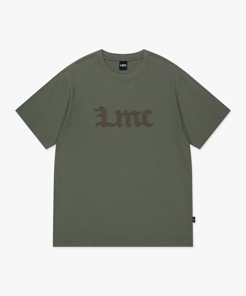 LMC Cut Out Gothic Logo Tee Khaki