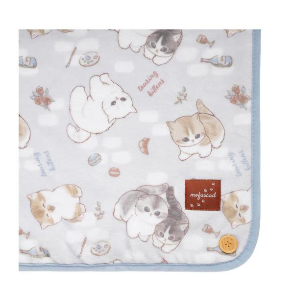Mofusand Warm 3-Way Blanket with Storage Pocket ( Paris Nyan) Japan NEW