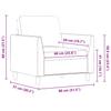 Armchair Gray 60 Cm Synthetic Leather