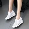 Four Season Fashion Breathable and Comfortable Hole Women's Fashion College Casual Height Increasing White Shoes Women's Shoes
