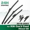 For KIA Cee'd Ceed XCeed CD 2018-2023 2019 2020 Wiper Front & Rear Wiper Blades Windshield Windscreen Window Brushes 26"+16"+12