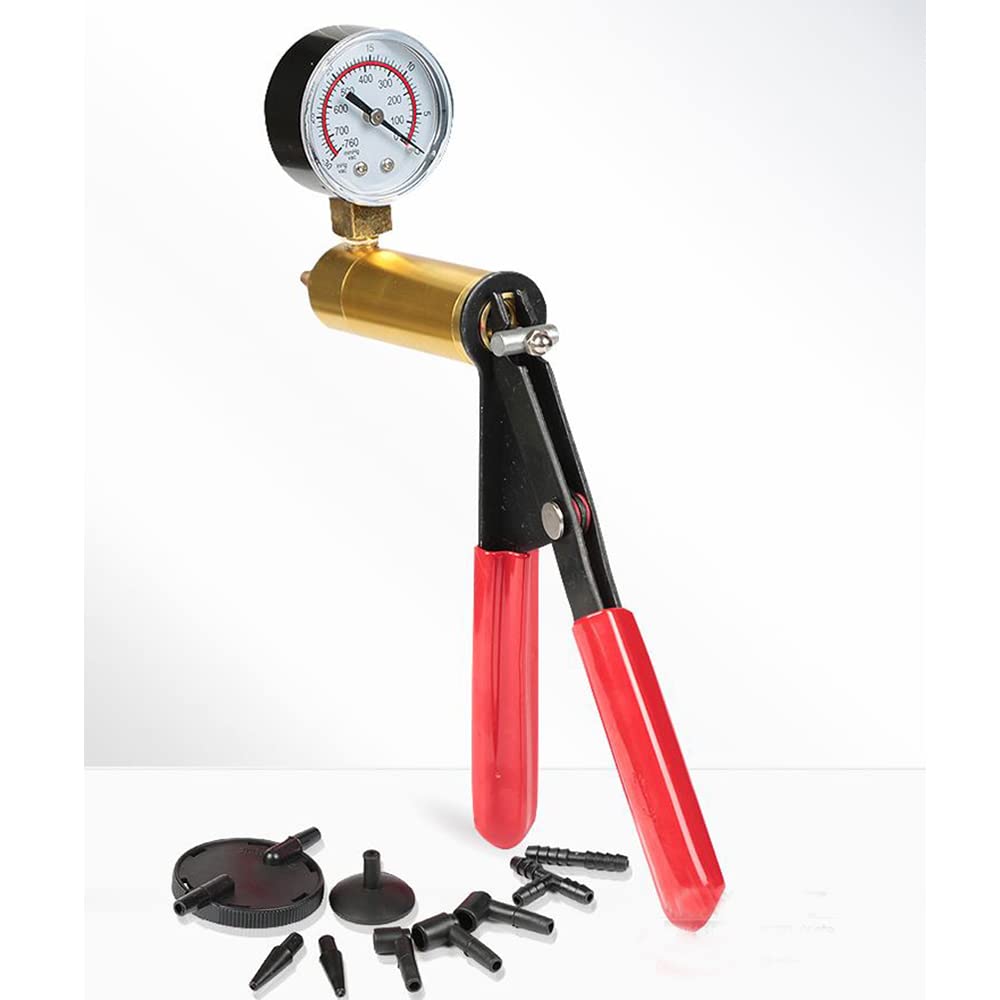 17-Piece Manual Vacuum Pump Set, Brake Fluid Change, Bleeder Tool, Vacuum Pistol Pump Tester Kit