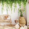 Simulation Green Vine Plant Vine Strip Living Room Entrance Bedroom Wall Decoration Sticker Self-Adhesive Sticker