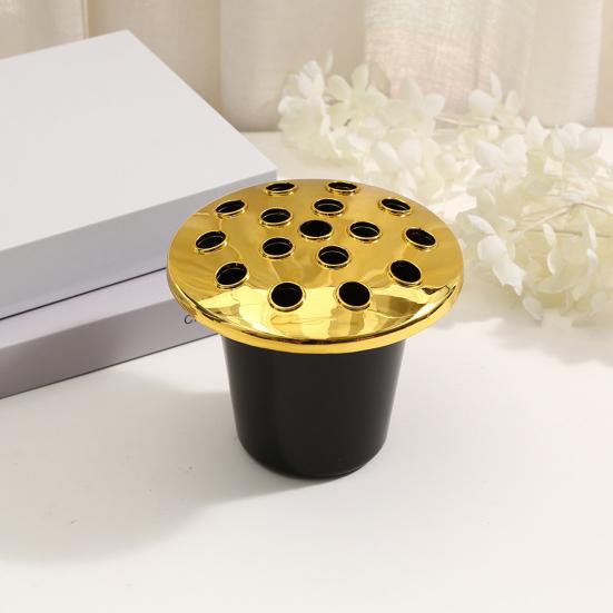 Cemetery Flower Holder with Lid Graveyard Memorial Vase Cemetery Flowerpot for Flower Arrangement Cemetery Decorations