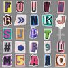 100 Sheets of Retro Graffiti Alphabet and Number Stickers for Phone Cases and Journals