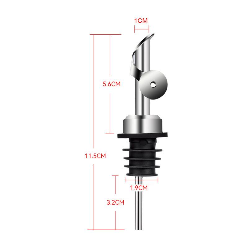 1Pc Stainless Steel Wine Pourer with Lid, Automatic Opening and Closing Cap