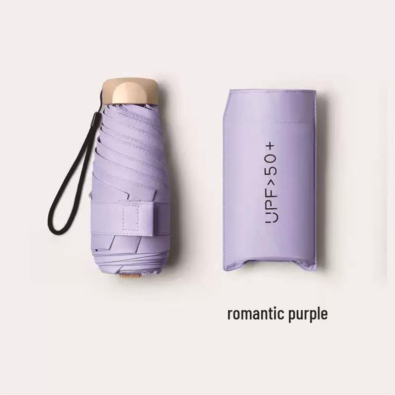 50% Off: Ultra-Light, Dual-Use Sun & Rain Pocket Umbrella for Men and Women - Mini Capsule, Five-Fold Design