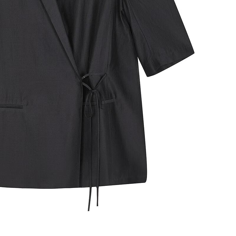 LESS 2025 Summer Lapel Loose Straight Blazer