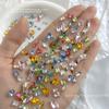 50Pcs  Nail Art Charm Special-Shaped Pointed-Bottom Colorful  Jewel For Face Clothes Shoes Decor Nail Supplies