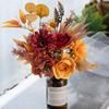 1 bunch Fake Flower INS Style Autumn Color Tabletop Decoration Artificial Flowers Wedding Party Flower Arrangement Silk Bouquet