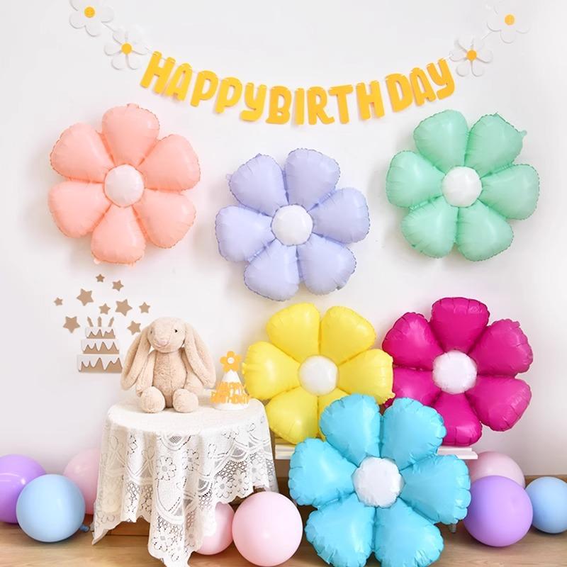 10pcs Flower Balloons Pink Rose Red Purple Flower Balloon Birthday Party Wedding Decorations