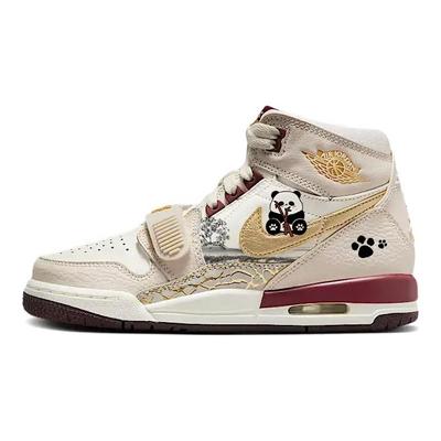 Jordan Legacy 312 Paesaggio a Inchiostro, Panda Carino Antiscivolo Resistente all'Abrasione Scarpe da Basket Alte Vintage IB4914-161(Team56-)