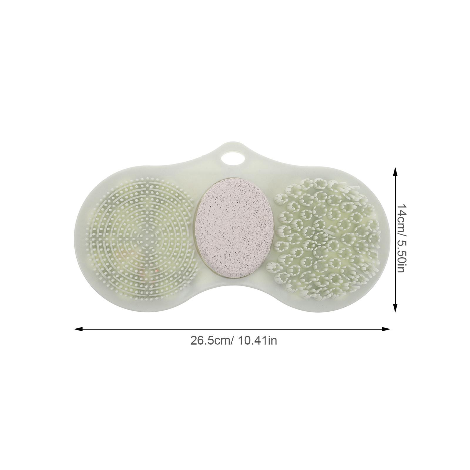 

Foot Scrubber Mat for Shower Tub Non Slip Suction Base Pumice Stone Sponge Deep Exfoliation Dead Skin Callus Remover Portable