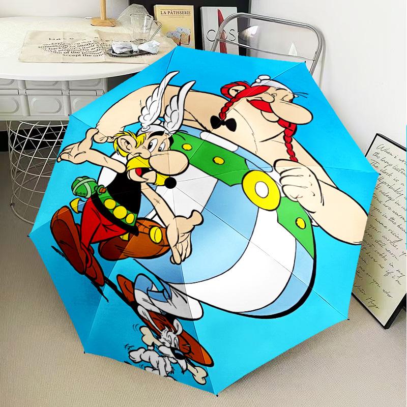 Asterix Friends Umbrella Folding umbrella, automatic umbrella 8-Frame for Travel, camping Use Gift for Halloween Christmas