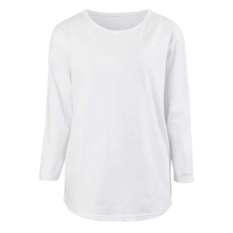 Shop   Women Basic Round Slab CoTTon 3 4 Sleeve T shirT Dai Wsh 1003 minT