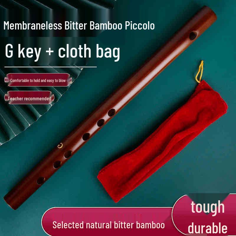 Flauto di Bambù Amaro per Principianti, Adulti e Bambini, Tonalità F o G, Flauto Traverso Entry-Level, Piccolo Strumento Musicale di Nicchia.