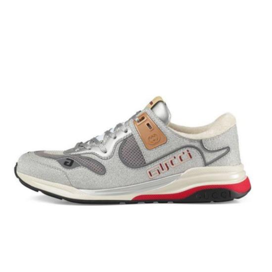 

GUCCI Ultrapace Mesh Low-top Sneakers Men s Silver Gray 599058 HW910 8161 EU 42 срібний