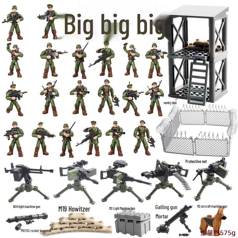 Movable Military Minifigure Building Blocks for Boys