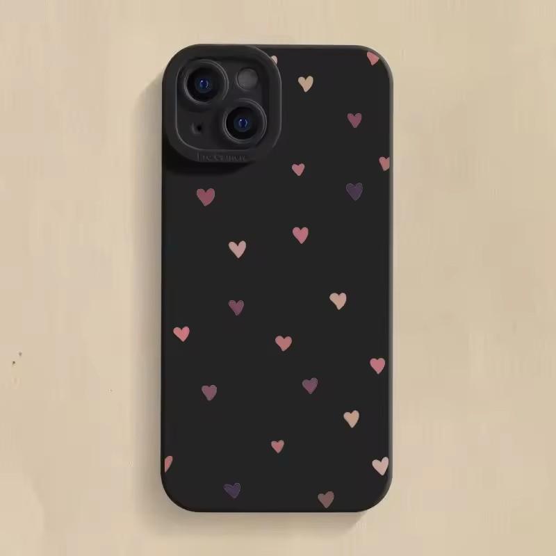 Colorful Small Love Heart Silicone Phone Case For Samsung Galaxy S25 S24 S23 Ultra S22 Plus S21 FE S20 A55 A54 A35 A15 Cover